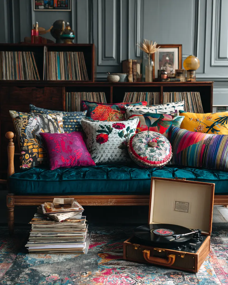 Colorful Retro Living Room Decor Ideas