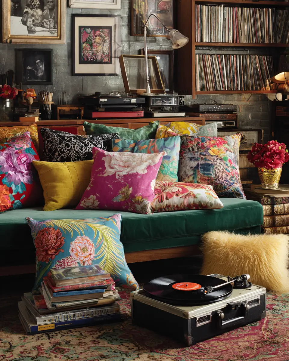 Colorful Retro Living Room Decor Ideas