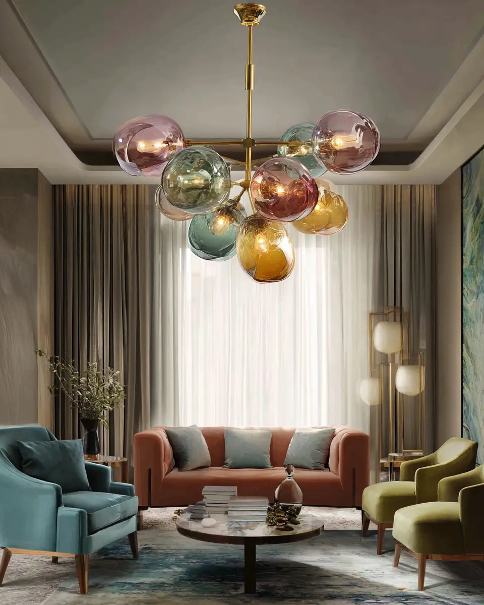 Colorful Retro Living Room Decor Ideas