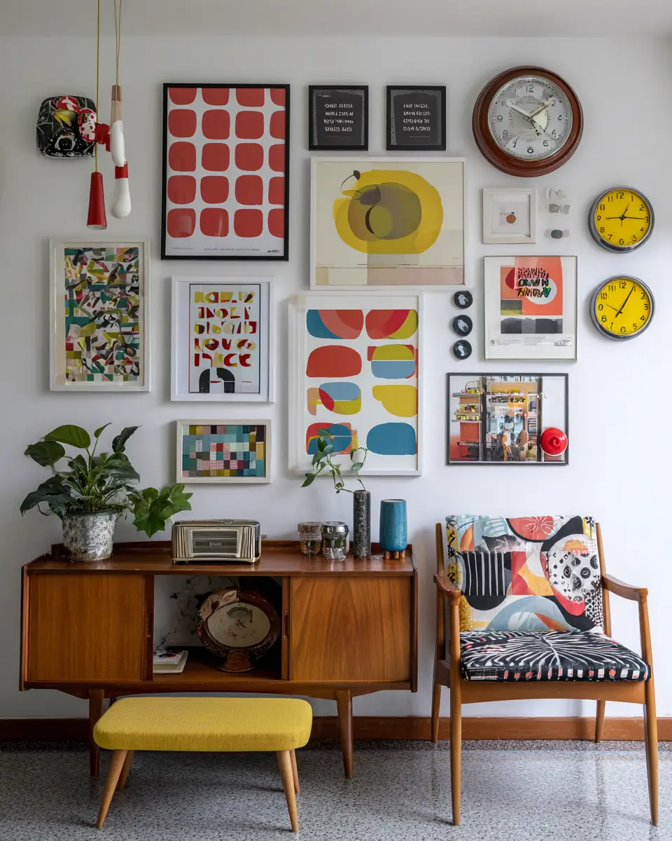 Colorful Retro Living Room Decor Ideas
