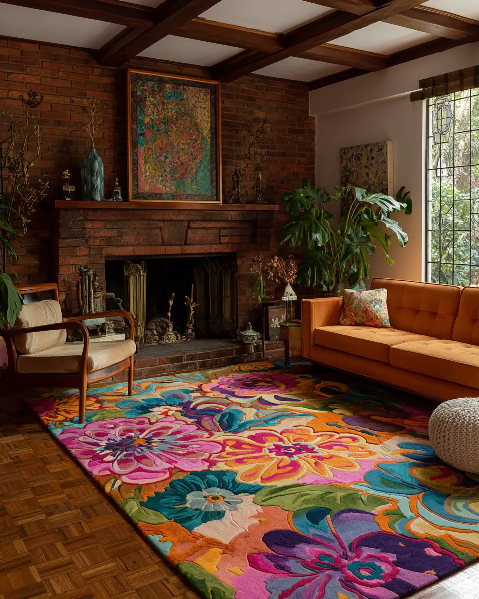 Colorful Retro Living Room Decor Ideas