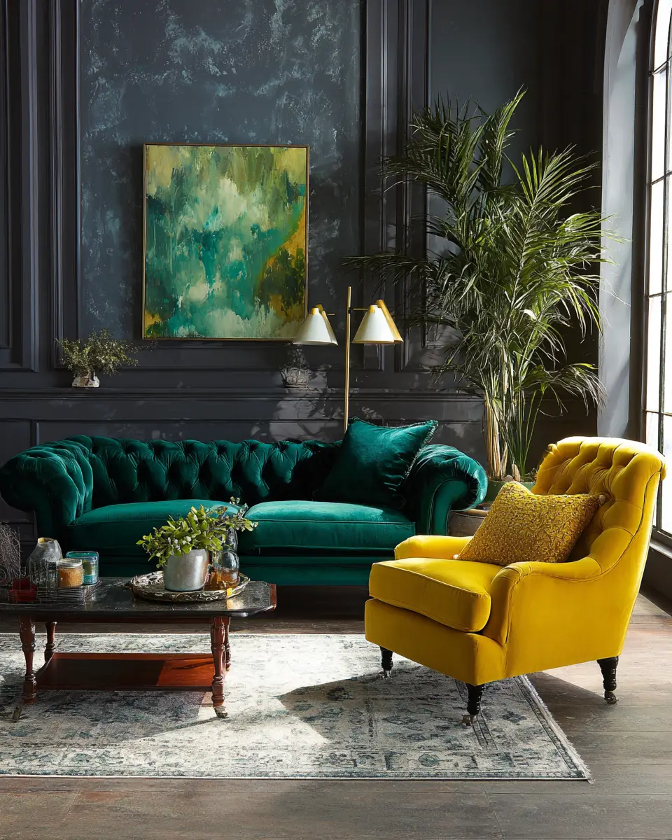 Colorful Retro Living Room Decor Ideas