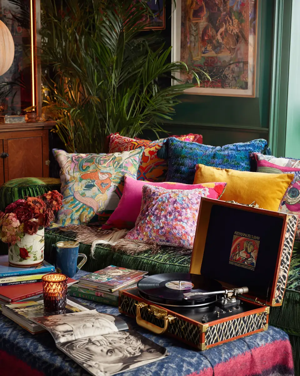 Colorful Retro Living Room Decor Ideas