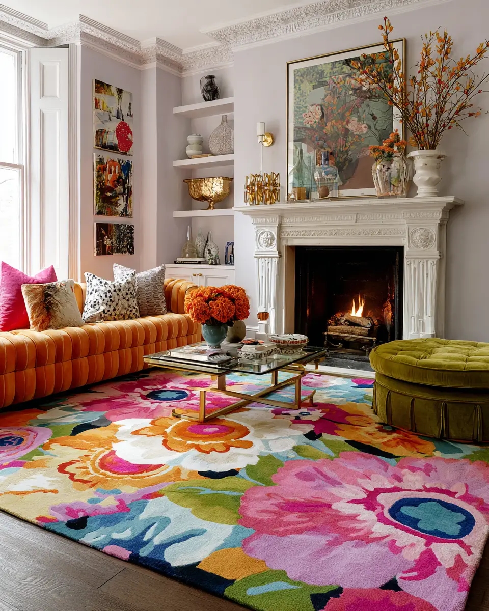 Colorful Retro Living Room Decor Ideas