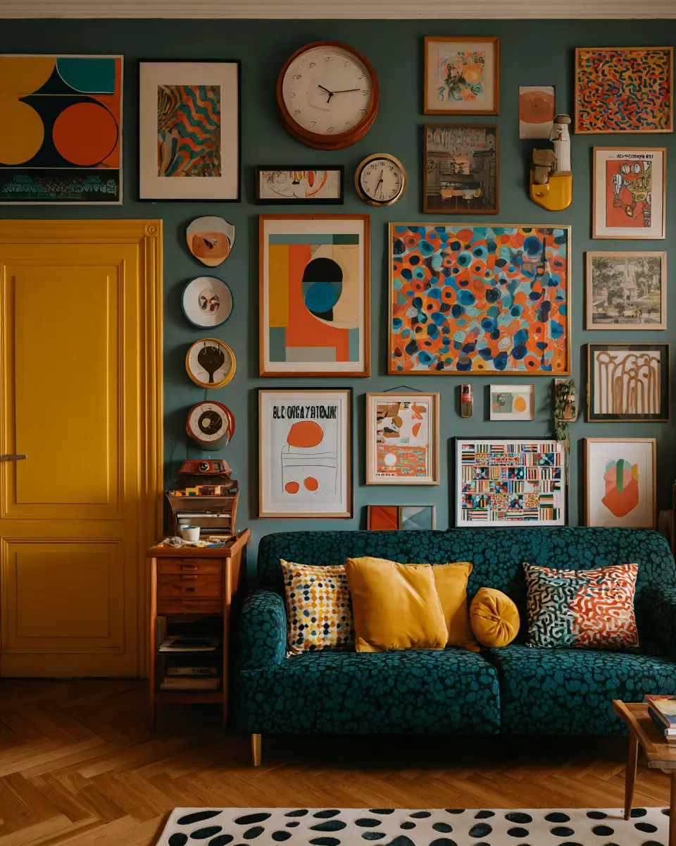 Colorful Retro Living Room Decor Ideas