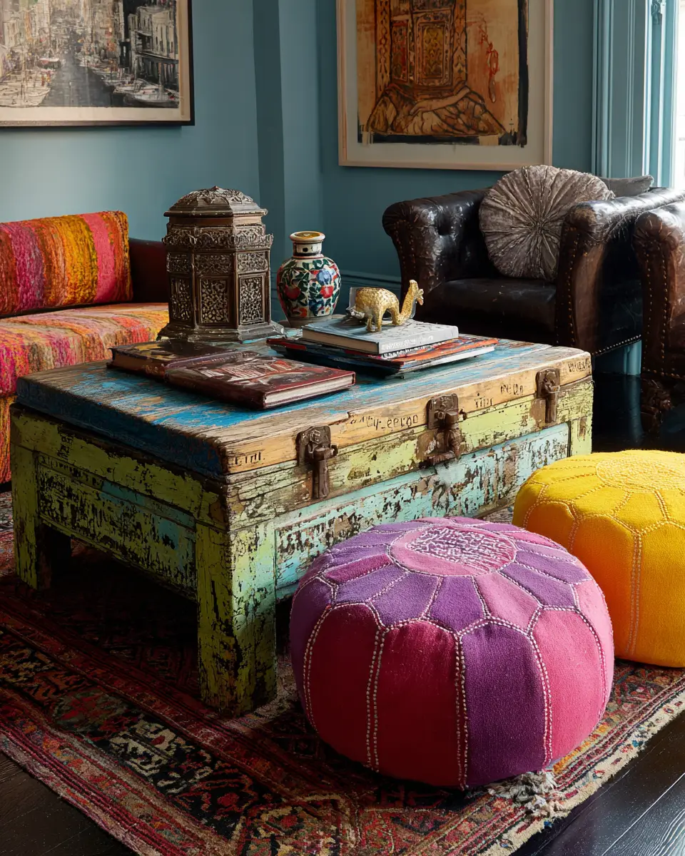 Colorful Retro Living Room Decor Ideas