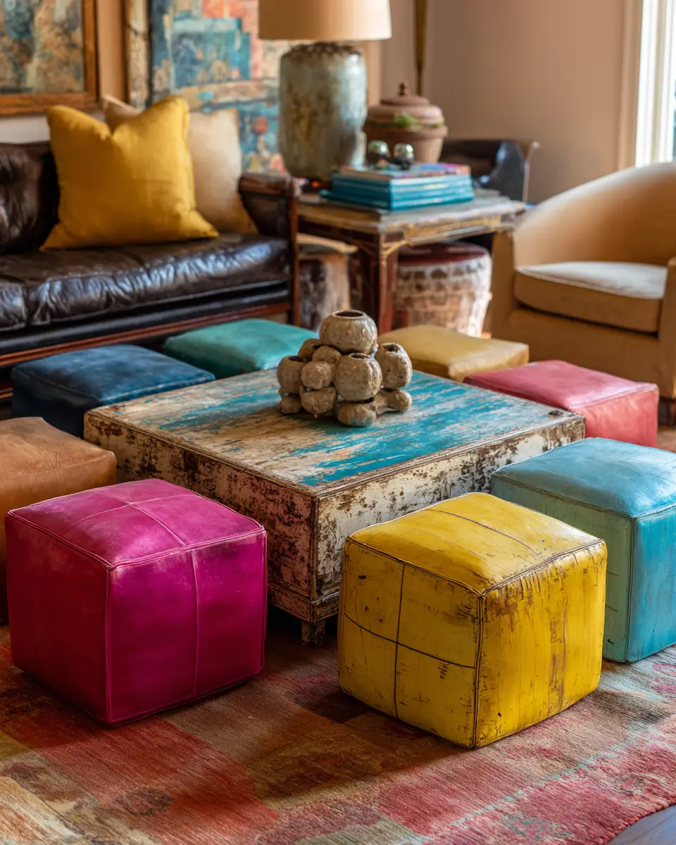 Colorful Retro Living Room Decor Ideas