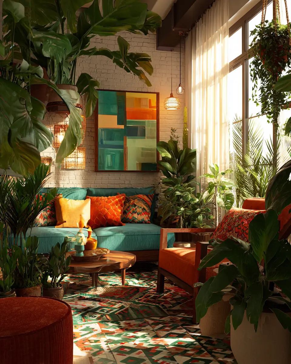 Colorful Retro Living Room Decor Ideas