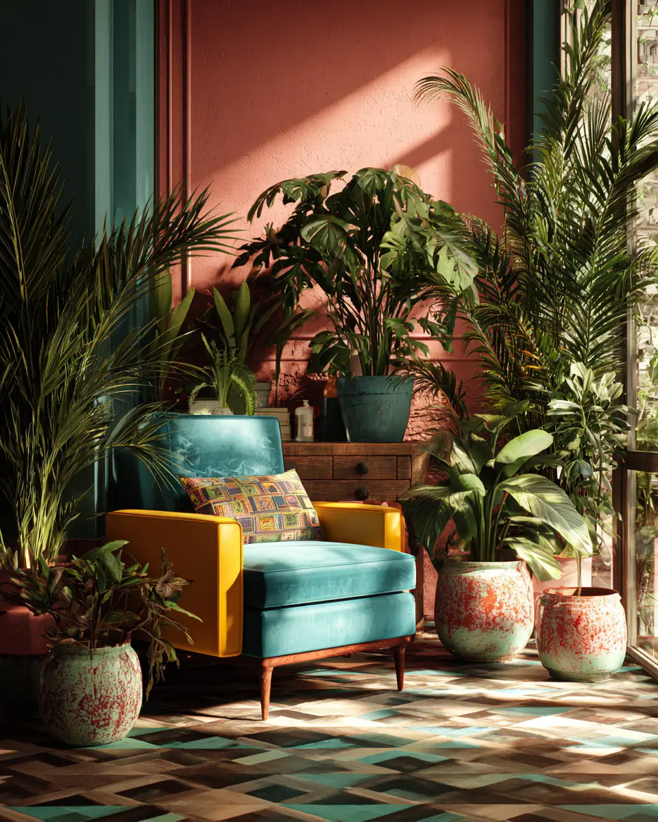 Colorful Retro Living Room Decor Ideas