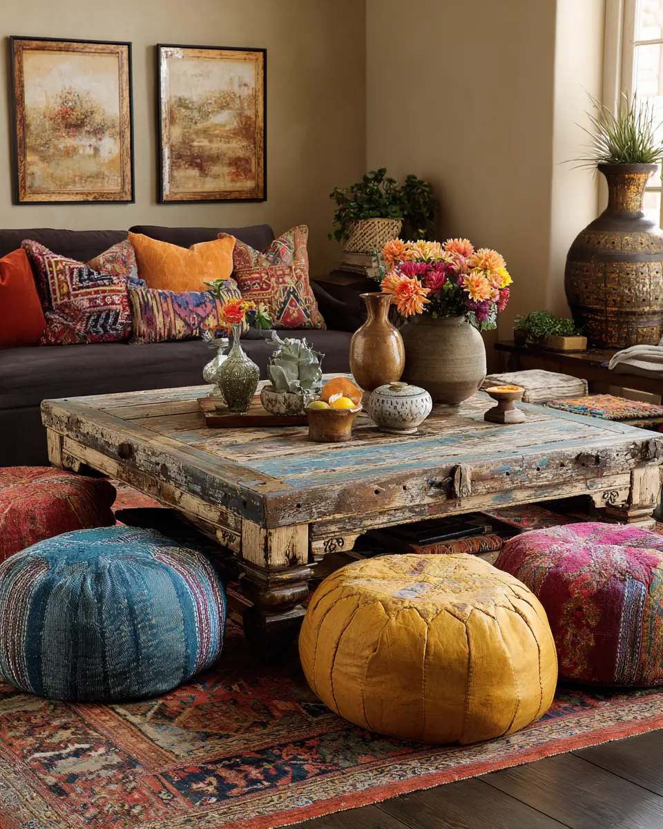 Colorful Retro Living Room Decor Ideas