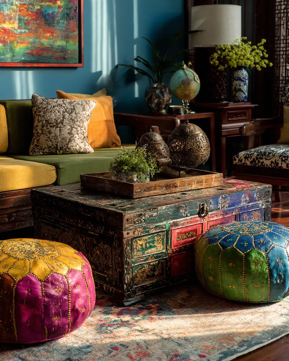 Colorful Retro Living Room Decor Ideas