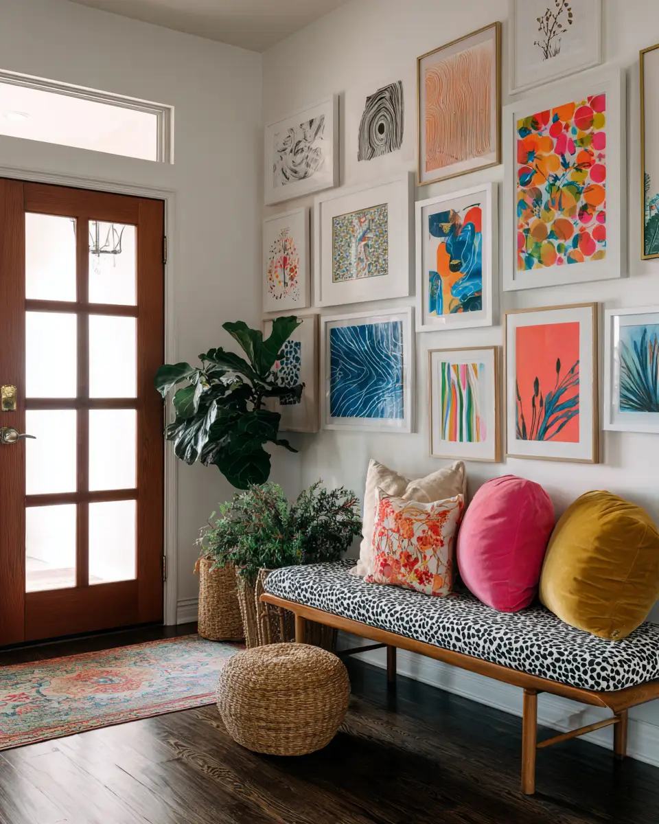 Colorful Scandinavian Entryway Decor Ideas