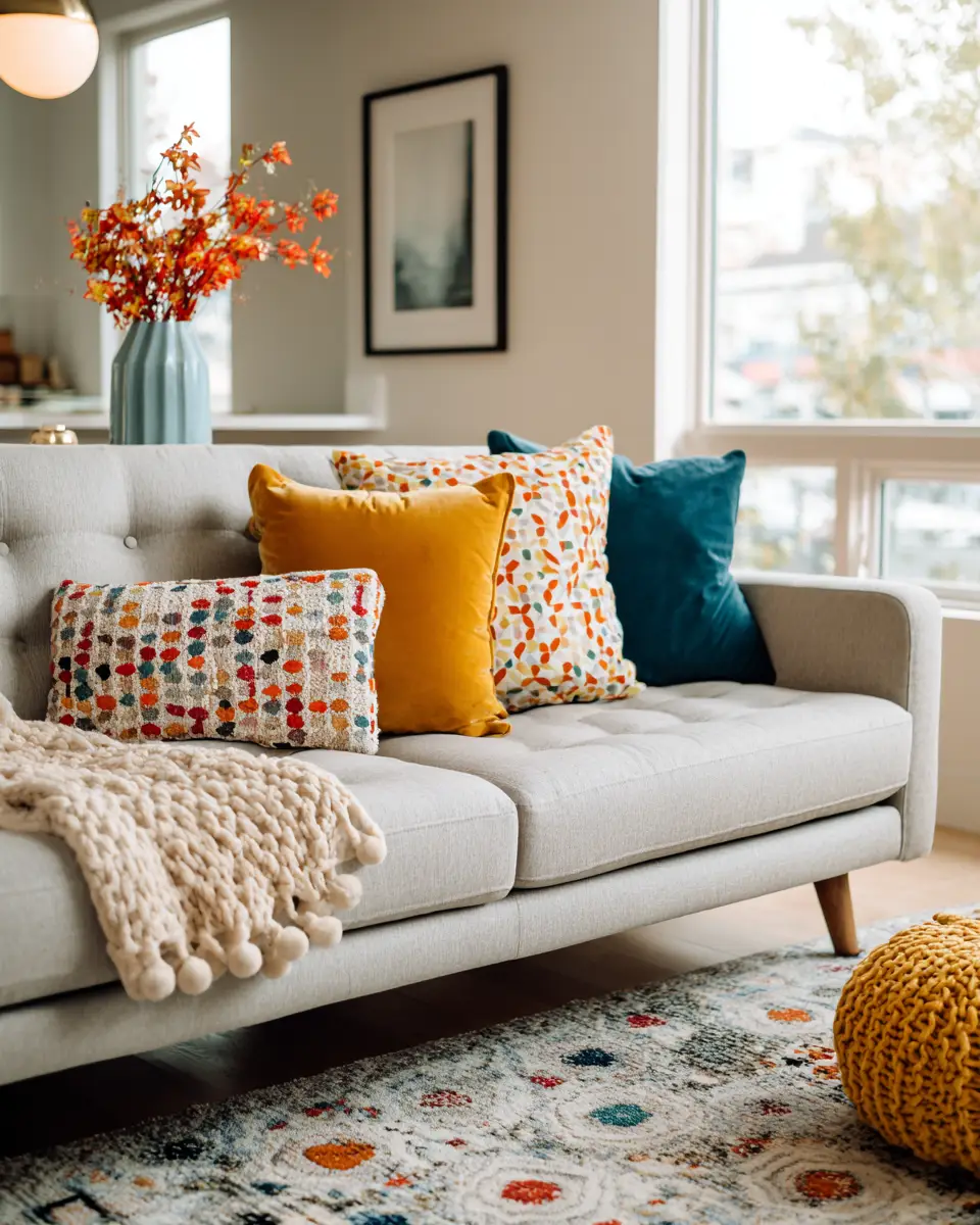 Colorful Scandinavian Living Room Decor Ideas