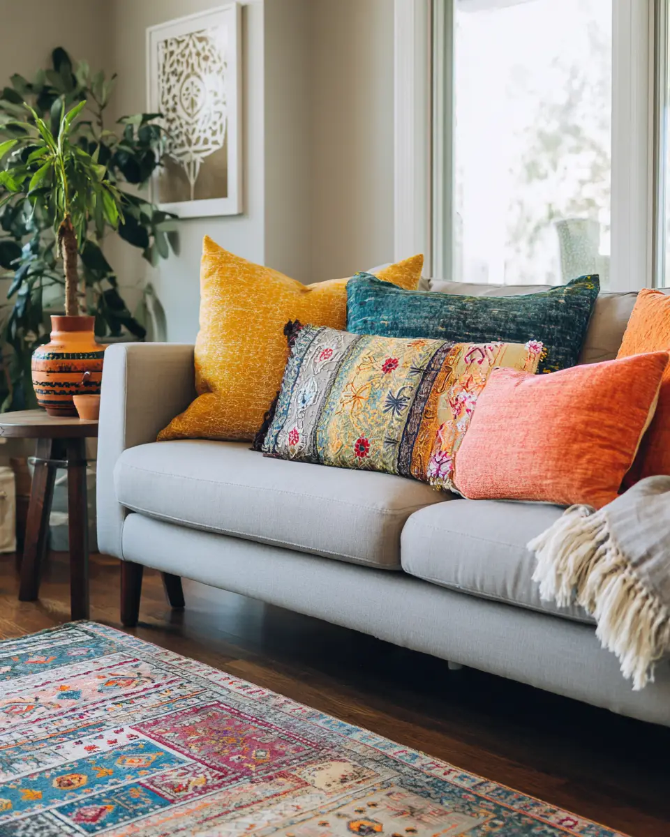 Colorful Scandinavian Living Room Decor Ideas