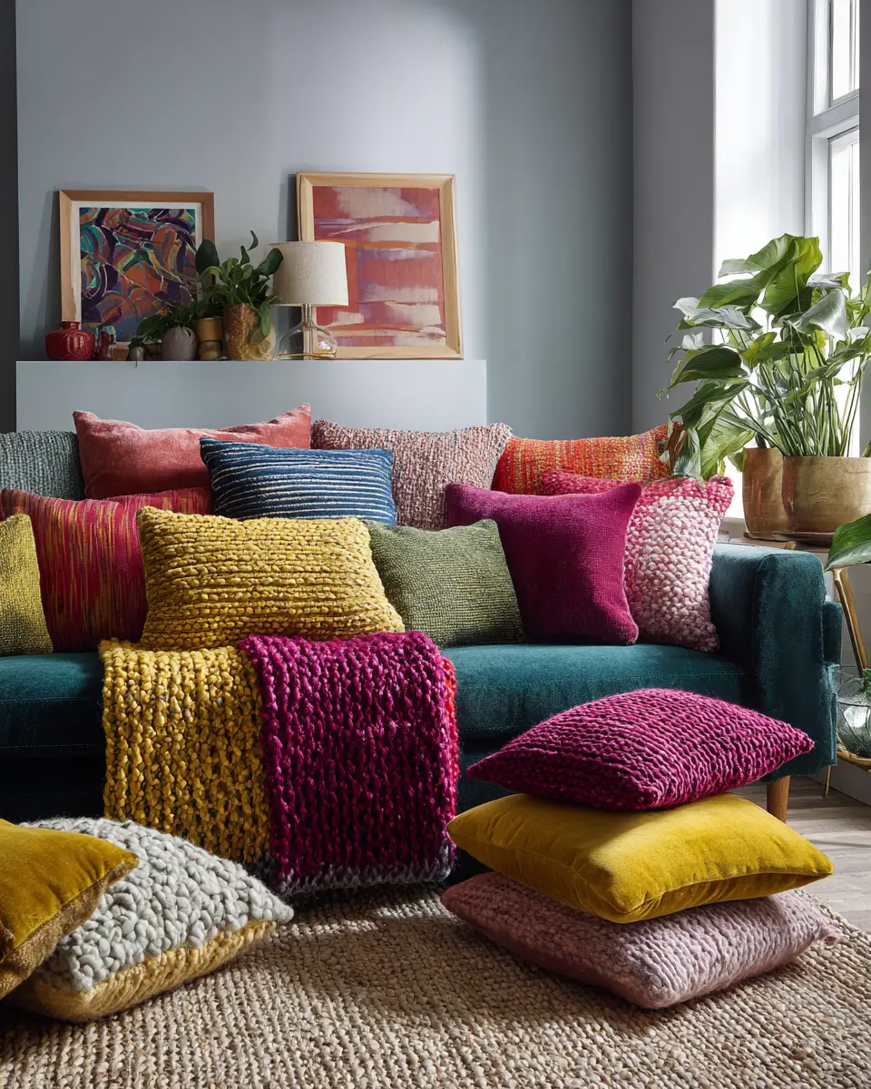 Colorful Scandinavian Living Room Decor Ideas