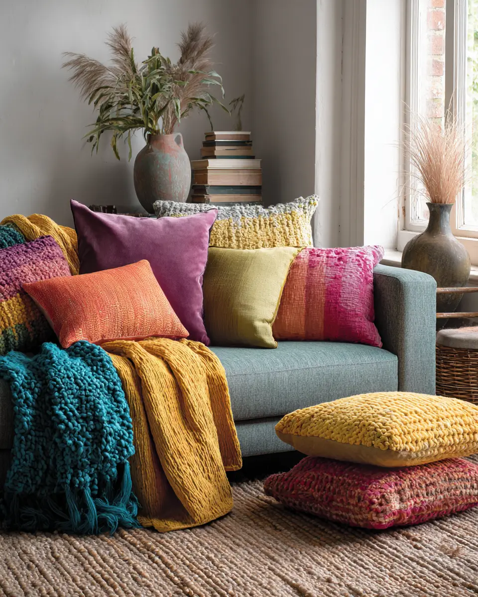 Colorful Scandinavian Living Room Decor Ideas