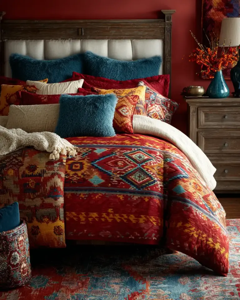 Colorful Southwestern Bedroom Decor Ideas - Featured