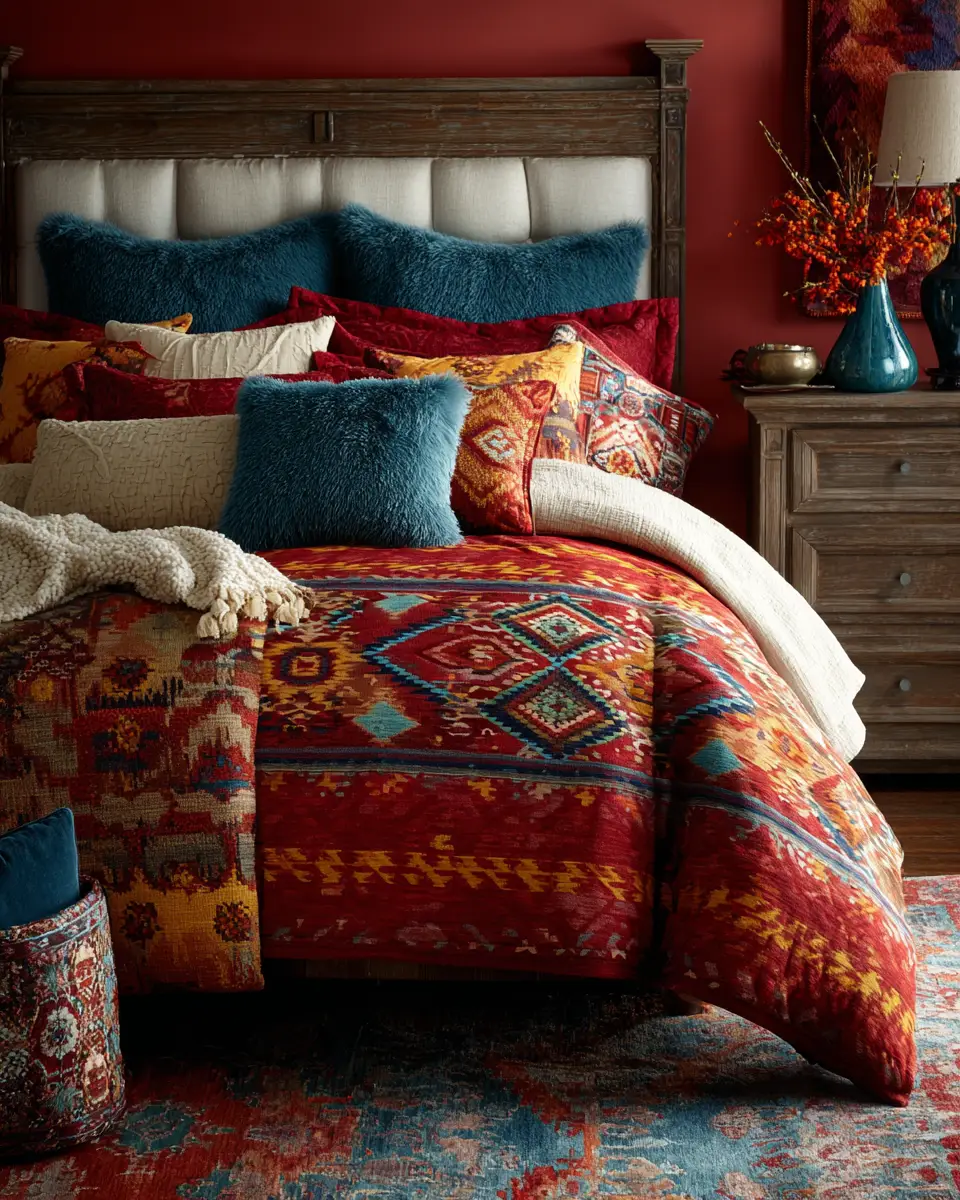 Colorful Southwestern Bedroom Decor Ideas - Featured
