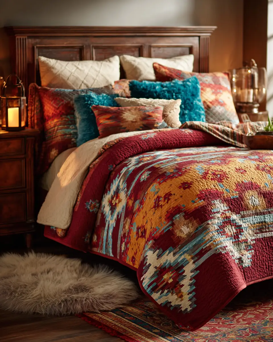 Colorful Southwestern Bedroom Decor Ideas