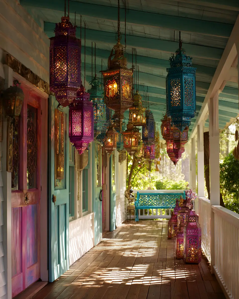 Colorful Traditional Porch Decor Ideas