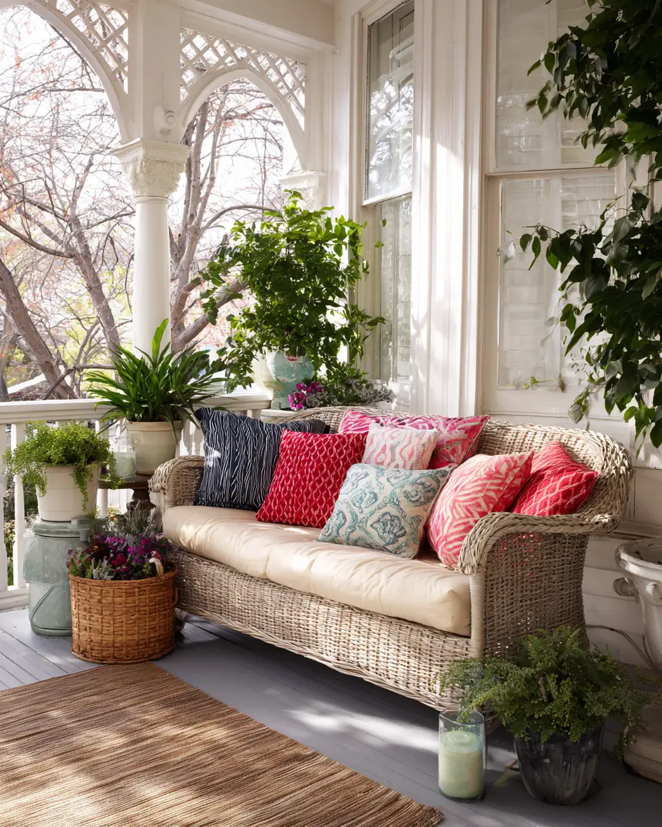 Colorful Traditional Porch Decor Ideas