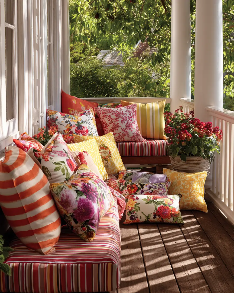 Colorful Traditional Porch Decor Ideas