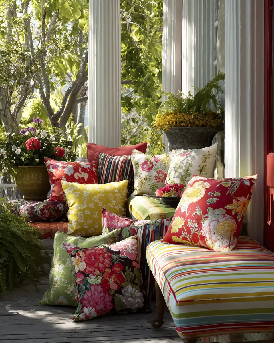 Colorful Traditional Porch Decor Ideas