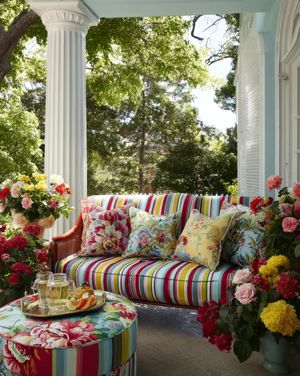 Colorful Traditional Porch Decor Ideas