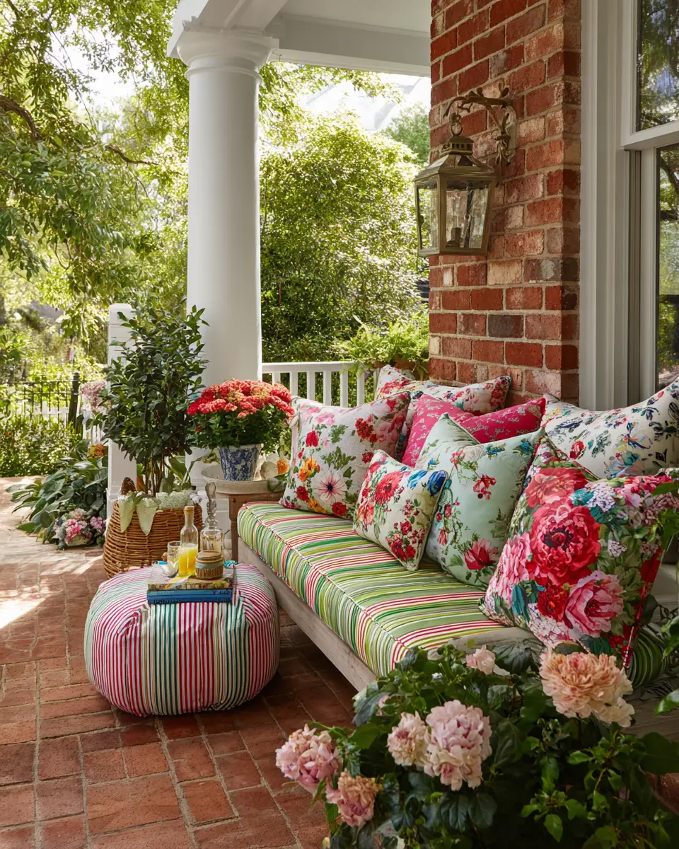 Colorful Traditional Porch Decor Ideas