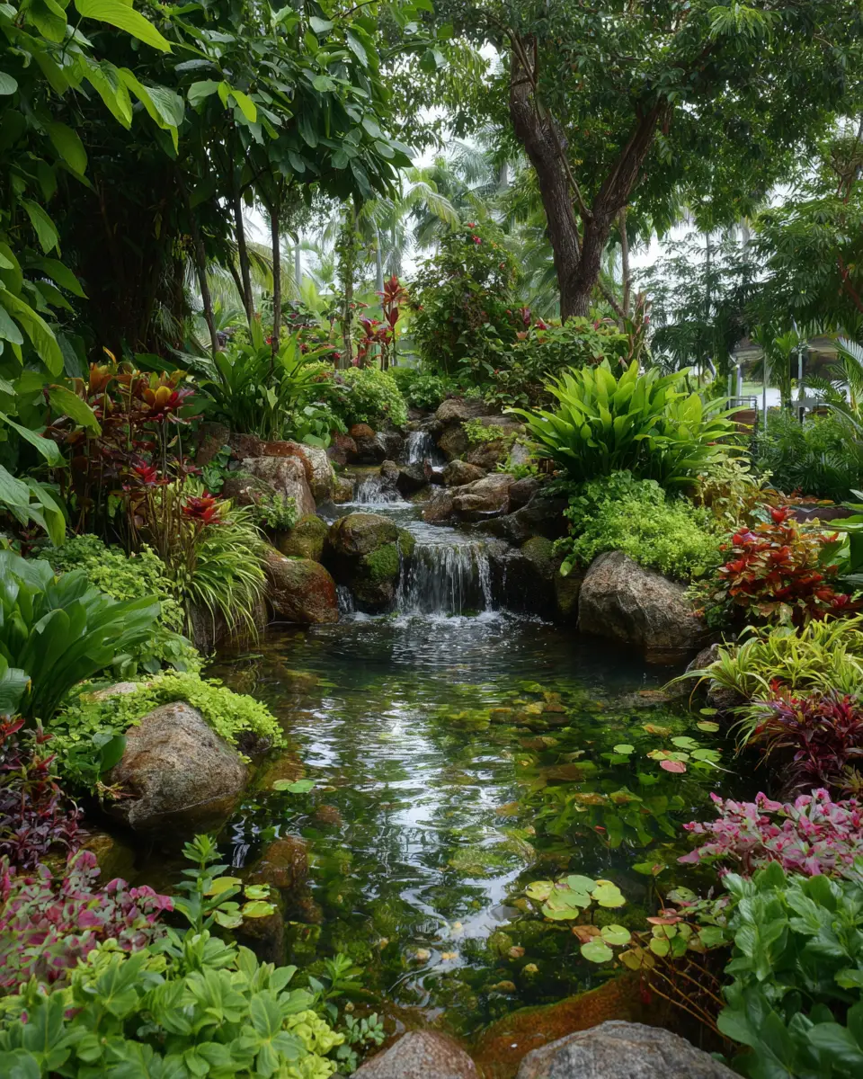 Colorful Tropical Garden Decor Ideas
