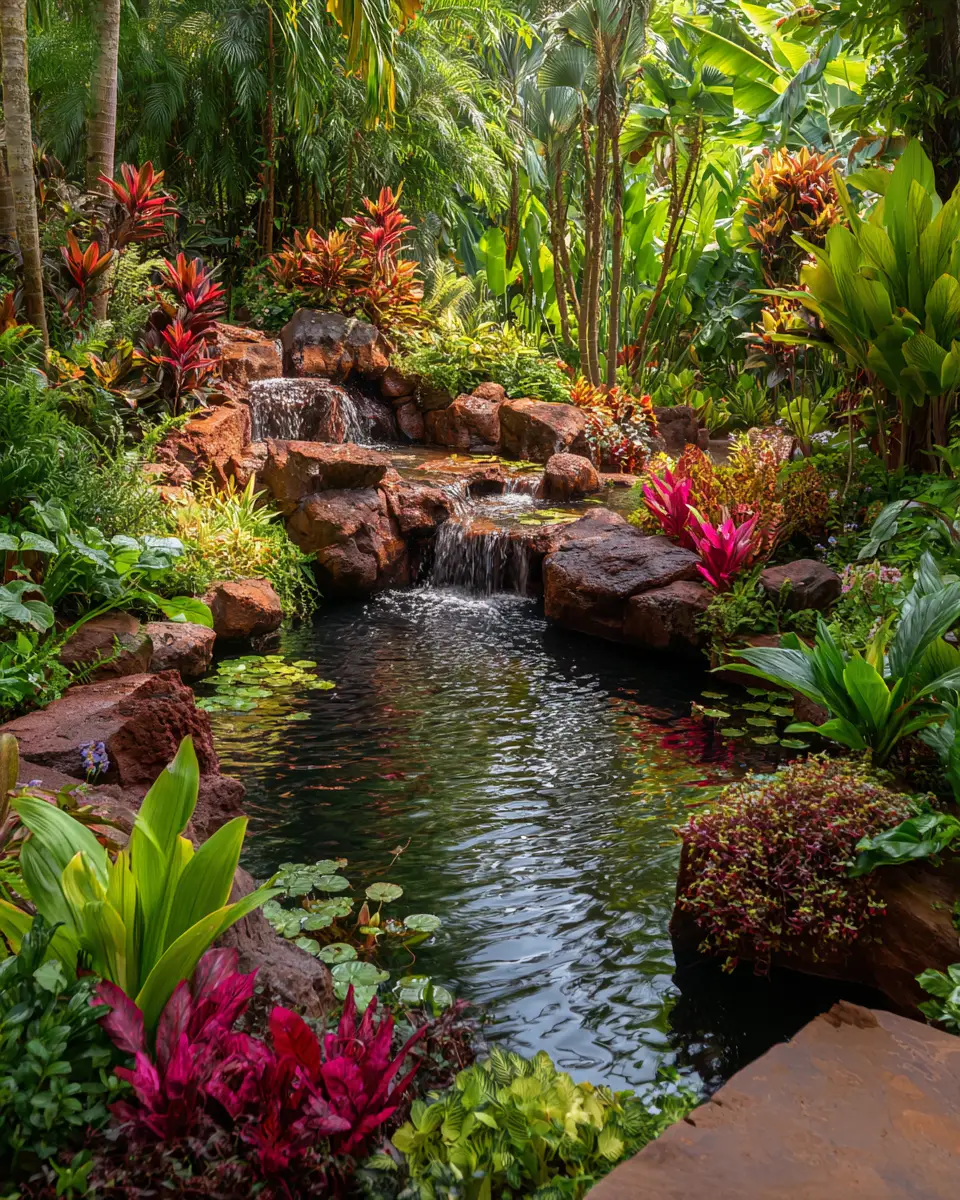 Colorful Tropical Garden Decor Ideas