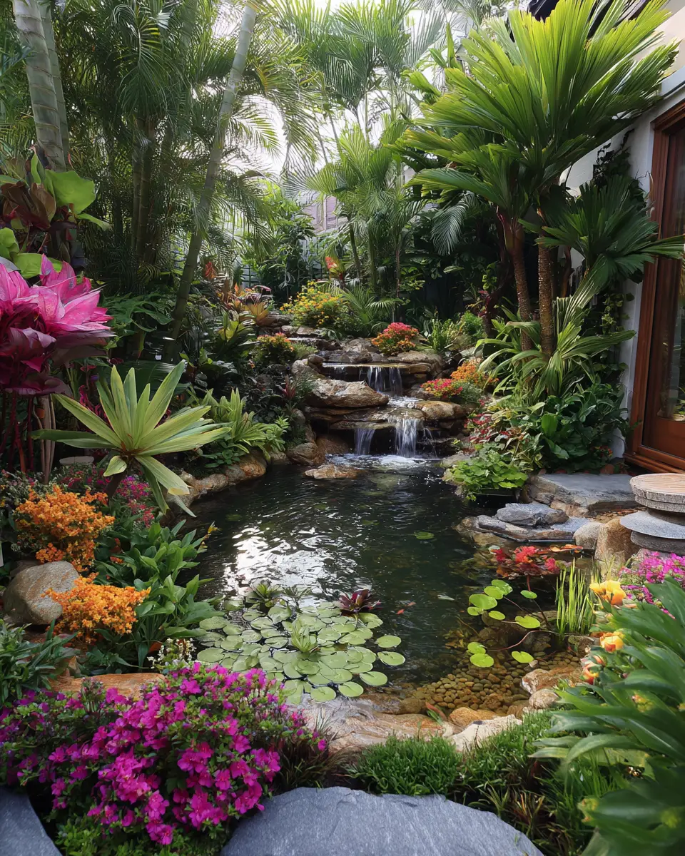 Colorful Tropical Garden Decor Ideas
