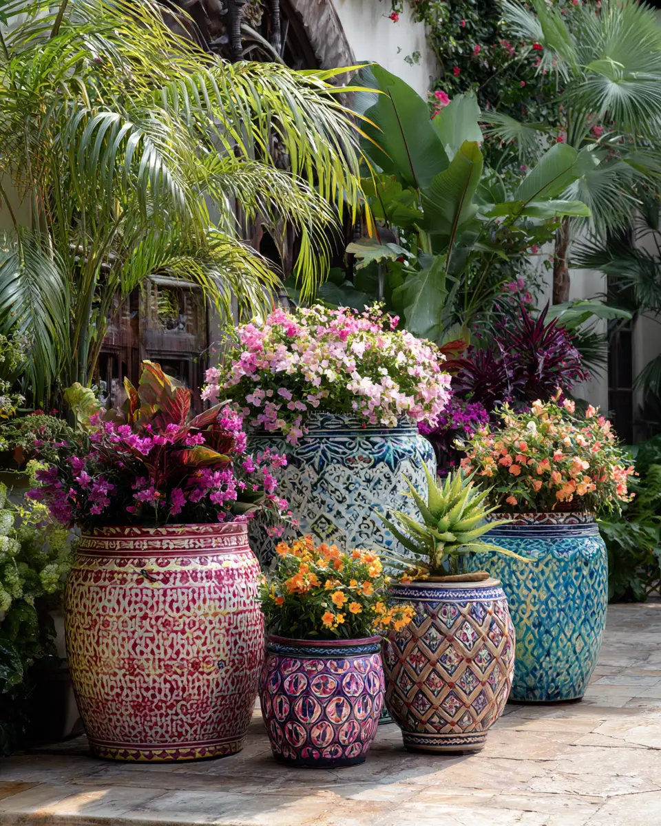 Colorful Tropical Garden Decor Ideas