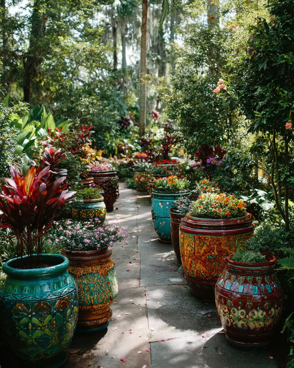 Colorful Tropical Garden Decor Ideas