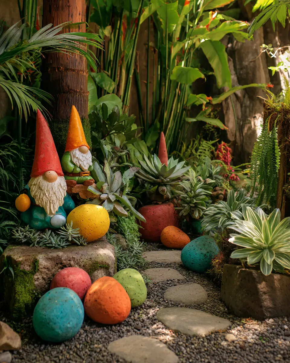 Colorful Tropical Garden Decor Ideas