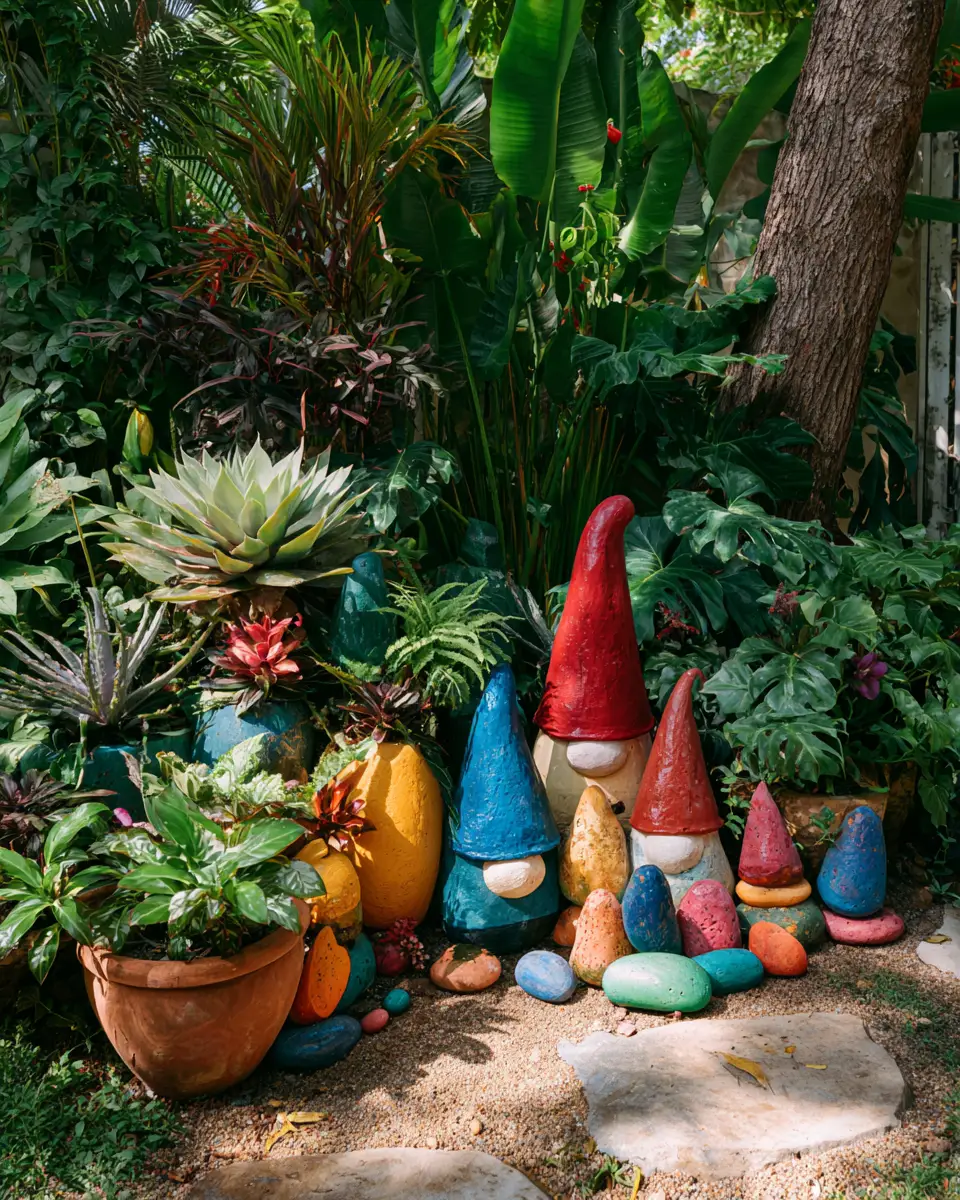 Colorful Tropical Garden Decor Ideas