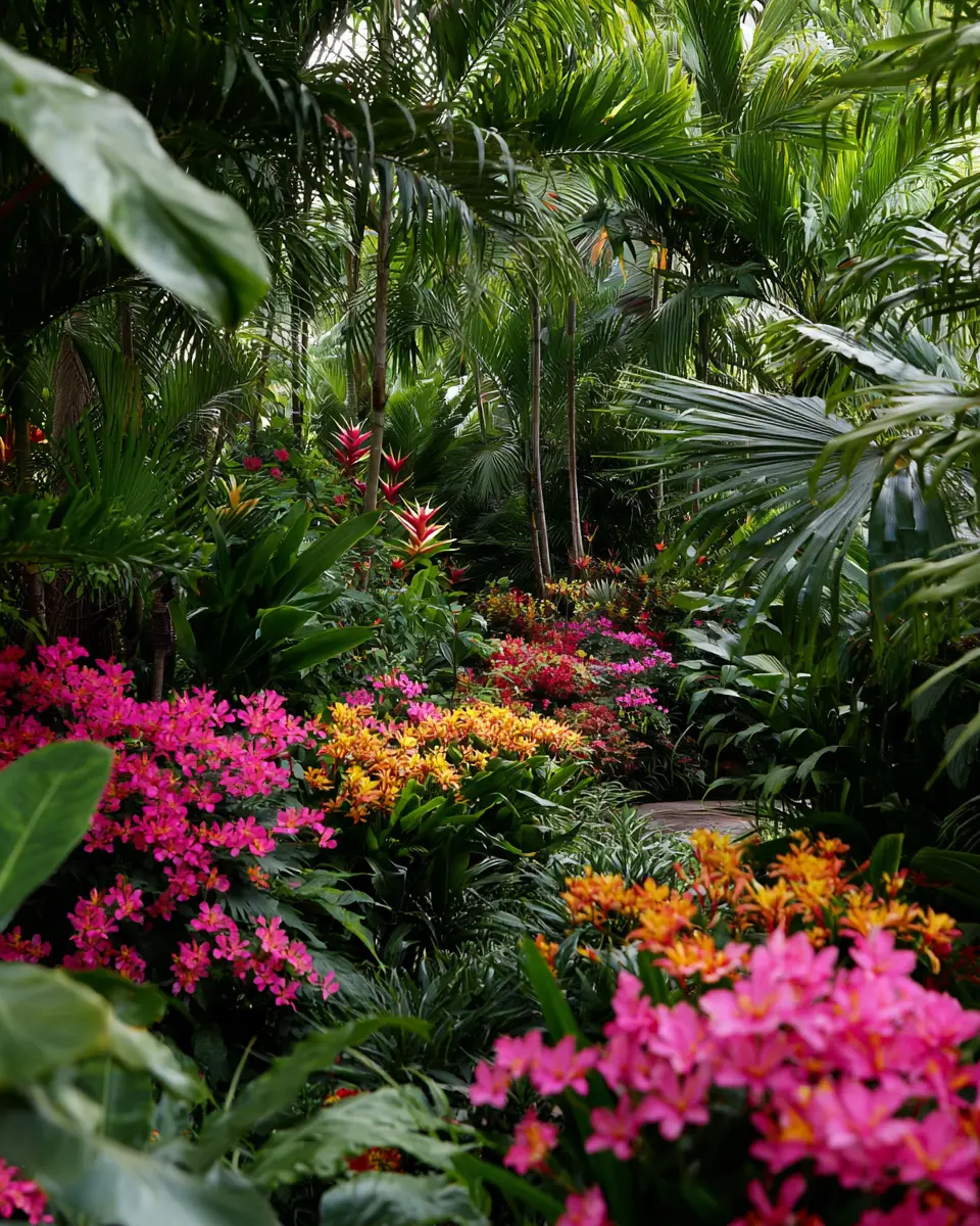 Colorful Tropical Garden Decor Ideas