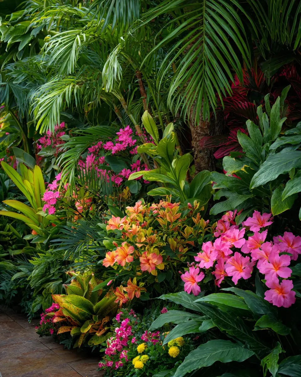 Colorful Tropical Garden Decor Ideas