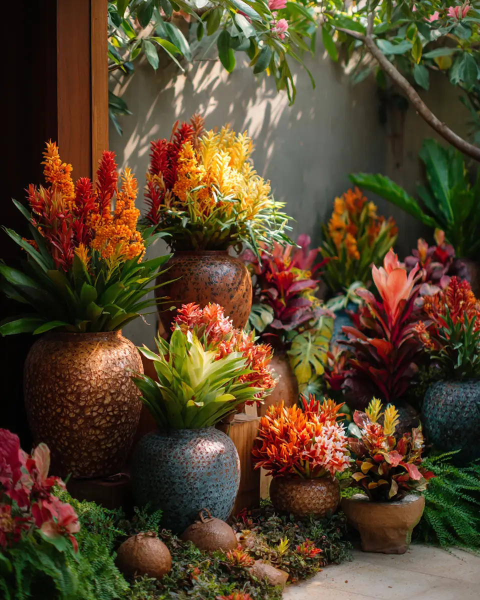 Colorful Tropical Garden Decor Ideas