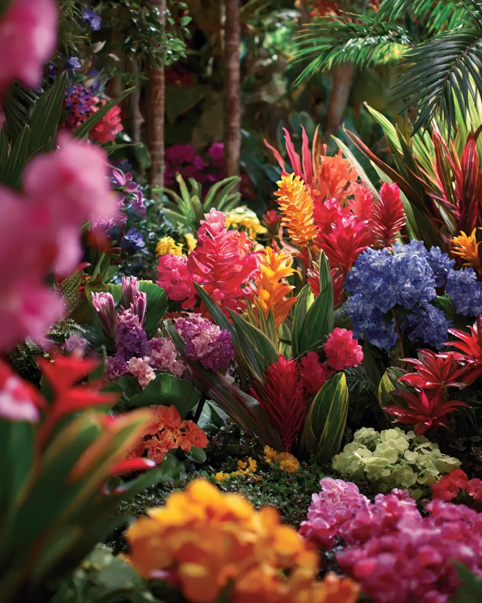 Colorful Tropical Garden Decor Ideas