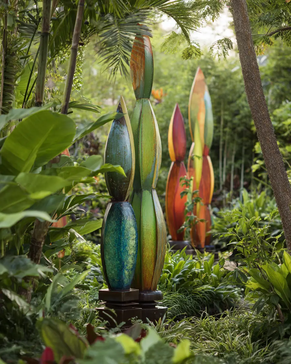 Colorful Tropical Garden Decor Ideas