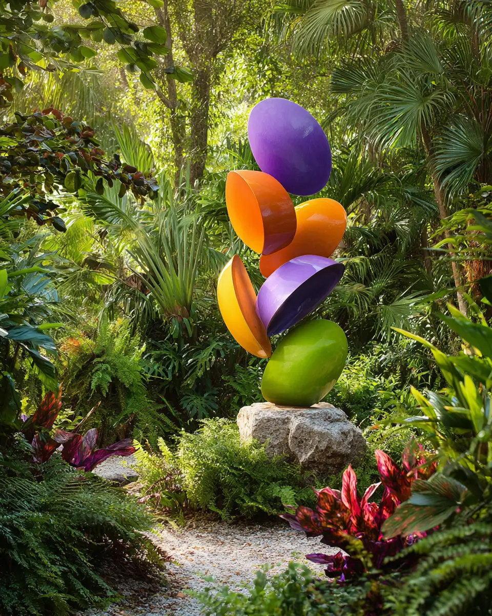 Colorful Tropical Garden Decor Ideas