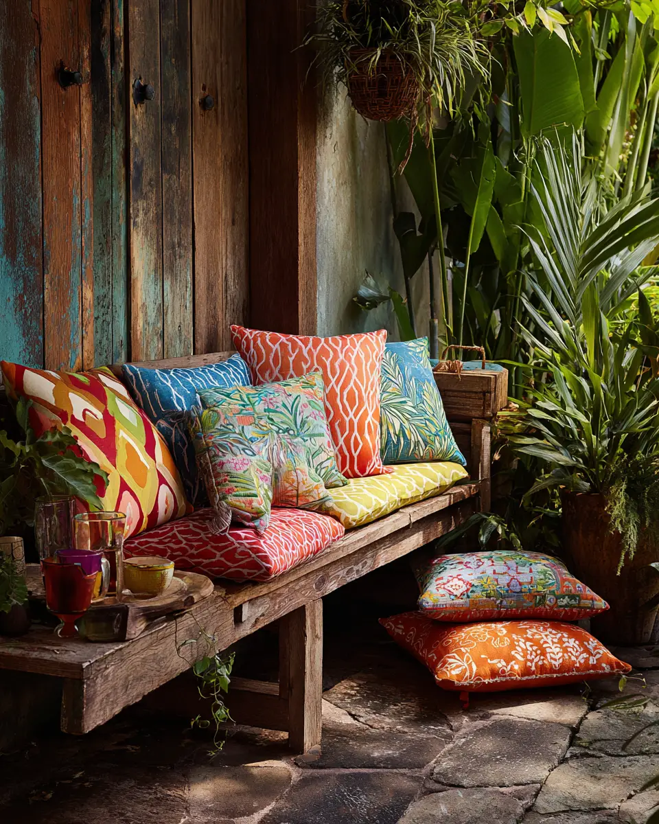 Colorful Tropical Garden Decor Ideas