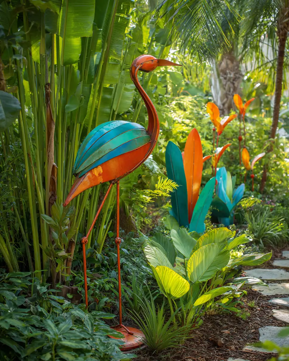 Colorful Tropical Garden Decor Ideas