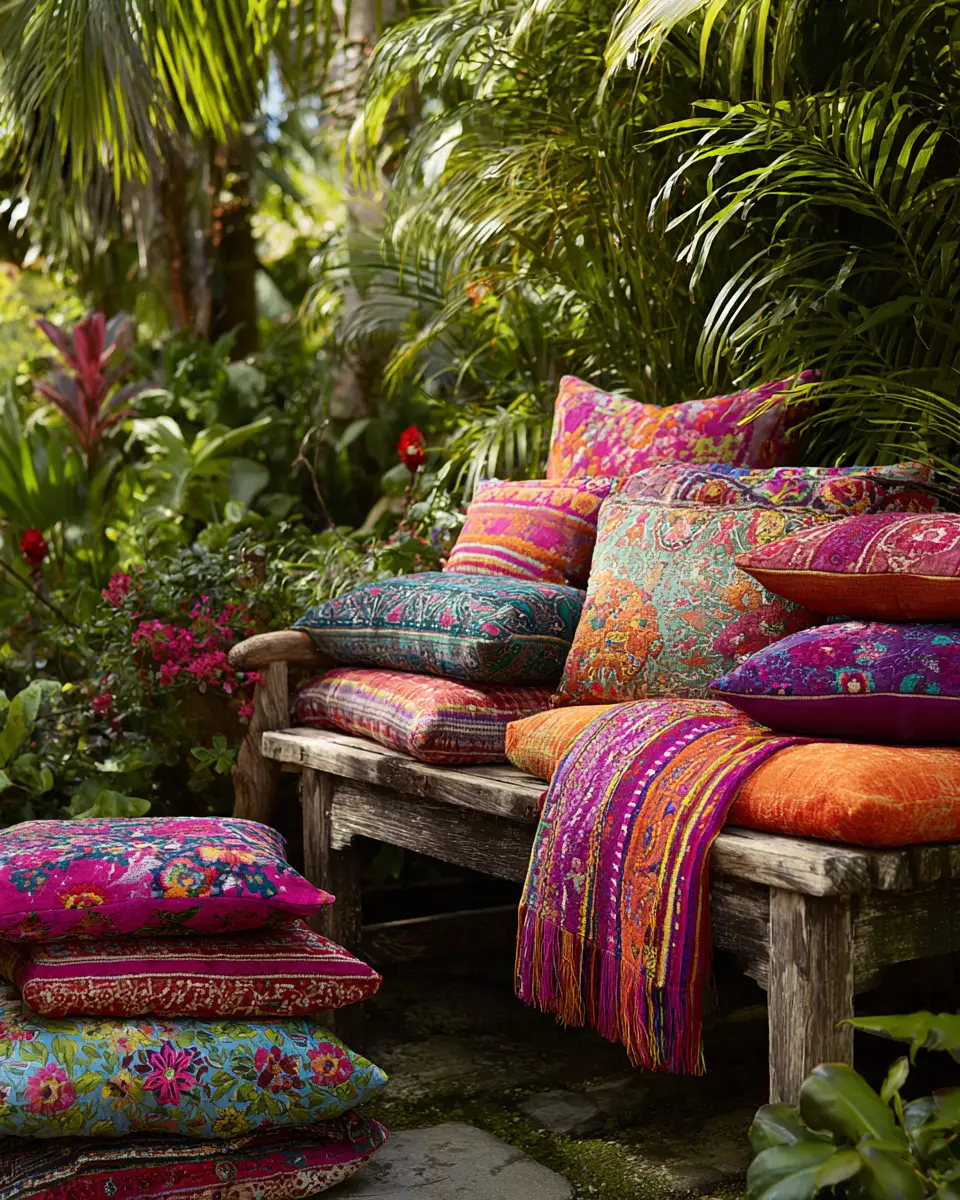 Colorful Tropical Garden Decor Ideas