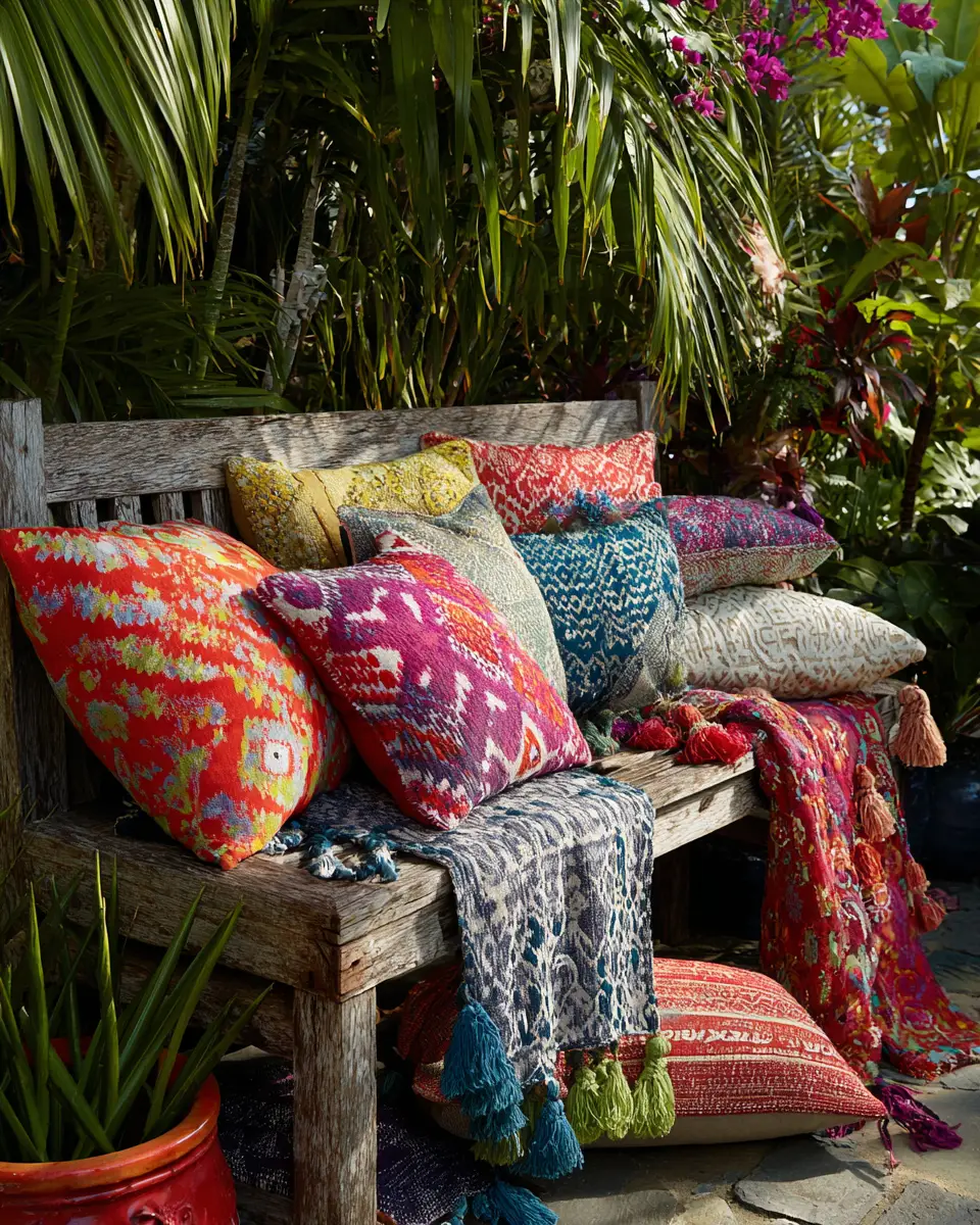 Colorful Tropical Garden Decor Ideas