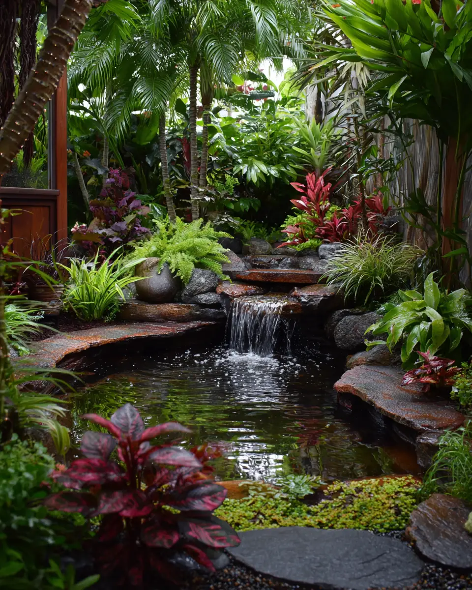 Colorful Tropical Garden Decor Ideas
