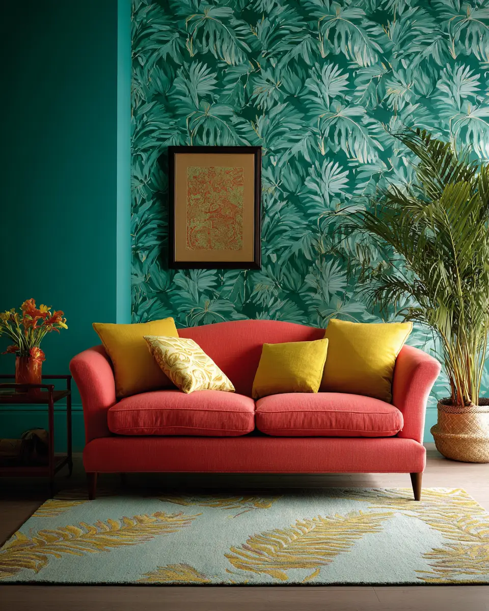 Colorful Tropical Living Room Decor Ideas