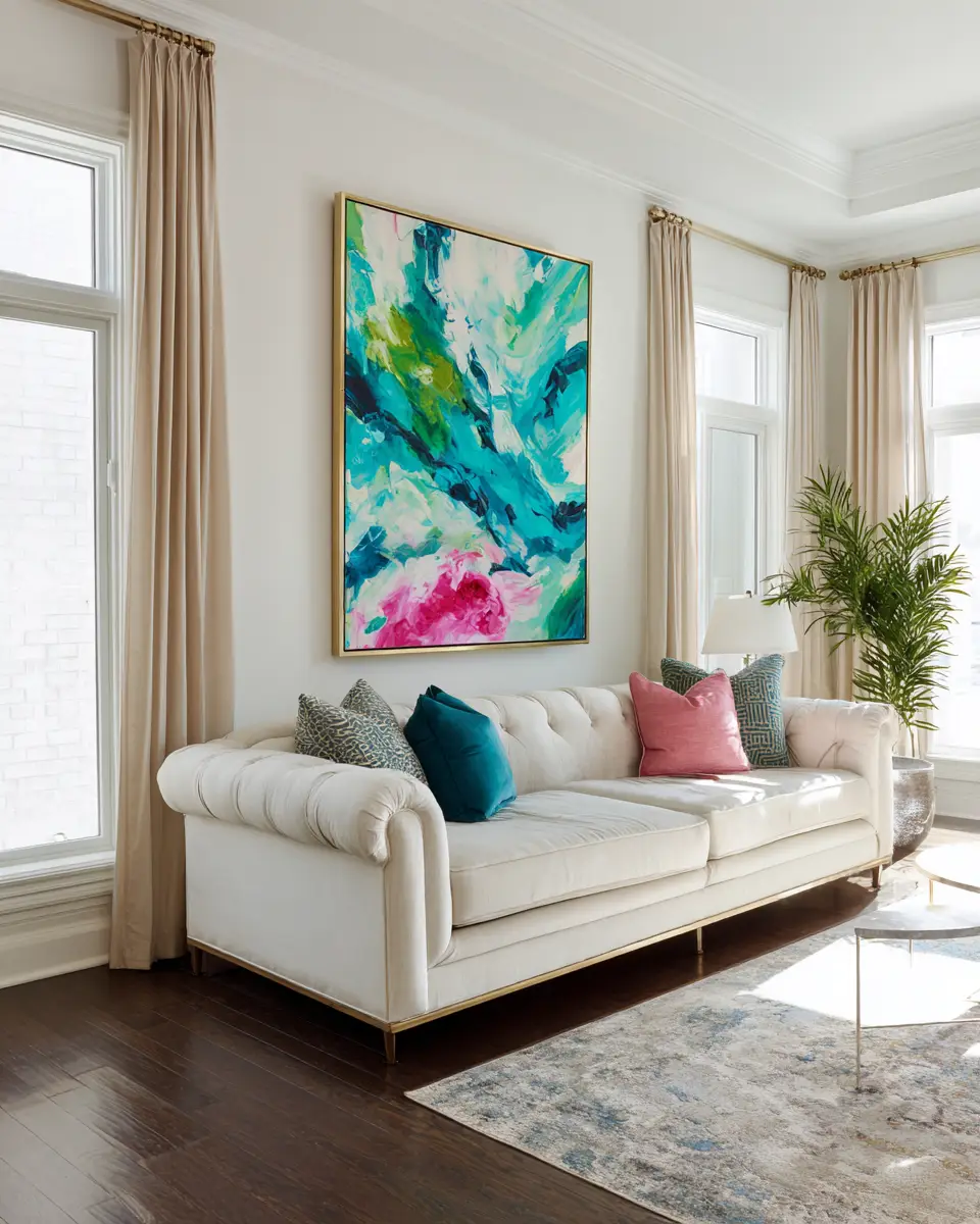 Colorful Tropical Living Room Decor Ideas