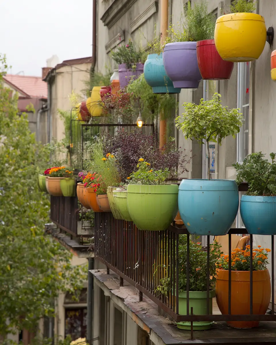 Colorful Urban Balcony Decor Ideas